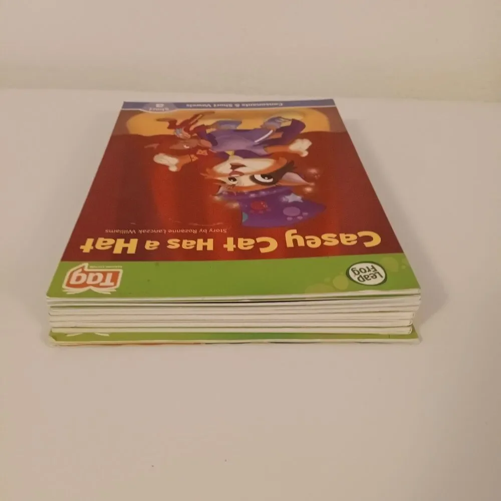 Leap Frog Tag Reader Interactive Books-Lot Of 8-Early Readers-Long & Short Vowel